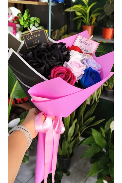 SENDEN ÖNCE SENDEN SONRA KADİFE GÜL BUKETİ YÜKSEK KALİTE SEVGİLİYE EŞE ÖZEL GÜN HEDİYESİ - Resim 5