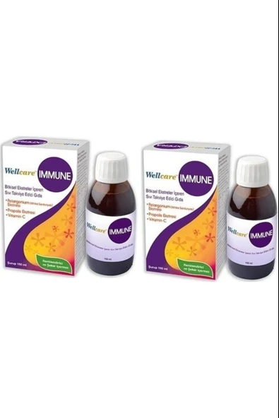 Wellcare Immune Şurup 150 ml 2 Adet ürün görseli
