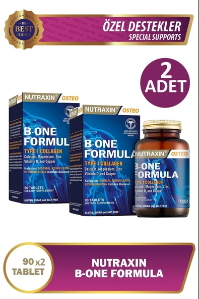 Nutraxin B-One Formula 90 Tablet 2 Adet ürün görseli