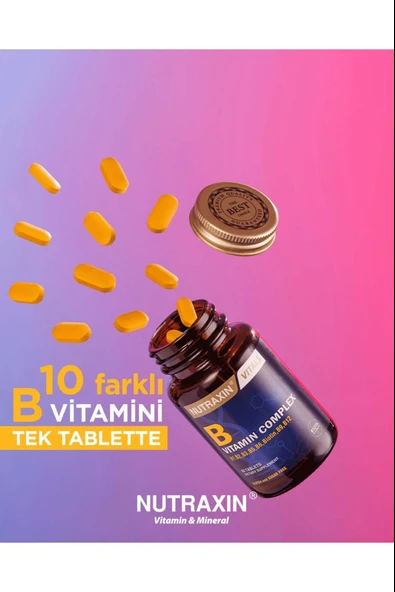 Nutraxin B Complex 60 Tablet 5 Adet - Resim 3