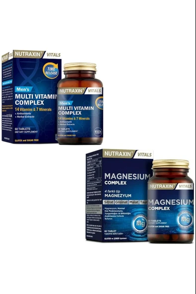 Nutraxin Magnesium Complex 60 Tablet + Nutraxin Multivitamin Mineral Complex Erkek ürün görseli