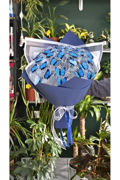 KELEBEK BUKETİ IŞIKLI (PVC) KELEBEK ÖZEL GÜN HEDİYESİ SEVDİKLERİNİZE ÖZEL - Resim 5