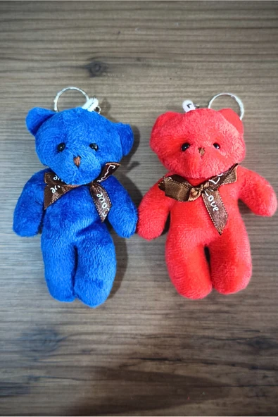Peluş Ayıcık Anahtarlık Ve Çanta Süsü Hediyelik (12cm Boy) 2 Adet ürün görseli