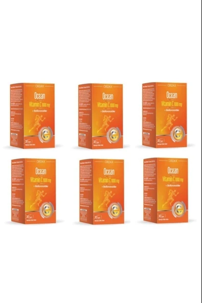 Ocean Vitamin C 1000 mg 30 Tablet 6 Adet ürün görseli