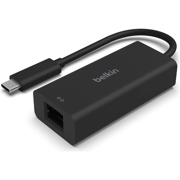 Belkin INC012BTBK USB Type-C 2.5 GB Ethernet Adaptörü, USB, Thunderbolt 3 ve 4, LAN Ağ Adaptörü, MacBook Pro/Air, iPad Pro, XPS, Surface ve Diğer USB-C Aygıtlarıyla Uyumlu ürün görseli 1