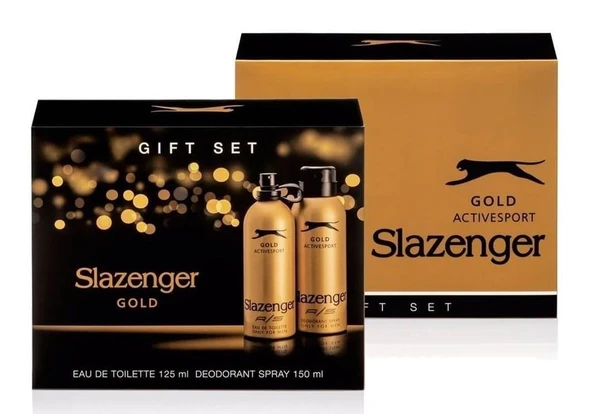Slazenger Activesport Gold Edt 125 Ml + 150 Ml Deodorant Erkek Parfüm Set ürün görseli 1