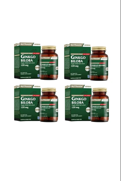 Nutraxin Ginkgo Biloba 60 Kapsül 4 Adet ürün görseli