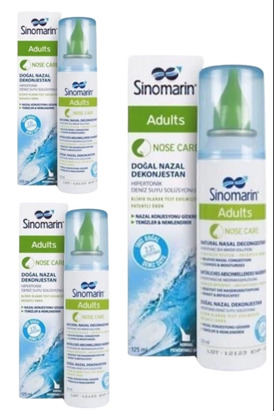 Sinomarin Adults Yetişkinler İçin Deniz Suyu 125 ml 3 Adet ürün görseli
