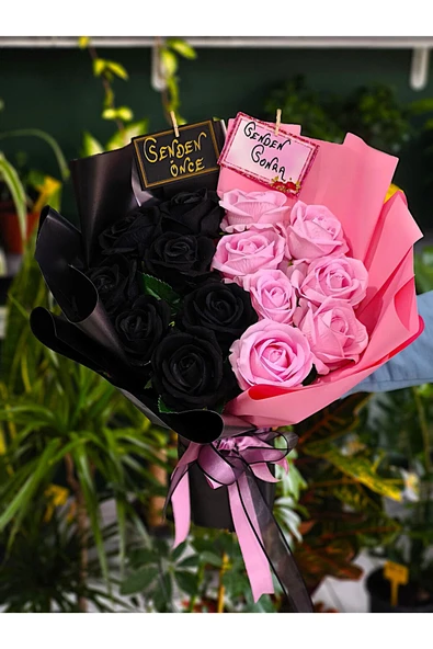SENDEN ÖNCE SENDEN SONRA GÜL BUKETİ A KALİTE KADİFE GÜL SEVGİLİYE EŞE DOĞUM GÜNÜ YIL DÖNÜMÜ HEDİYESİ - Resim 4