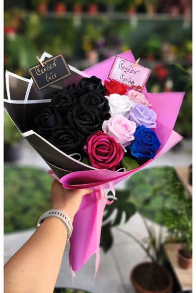 SENDEN ÖNCE SENDEN SONRA KADİFE GÜL BUKETİ YÜKSEK KALİTE SEVGİLİYE EŞE ÖZEL GÜN HEDİYESİ - Resim 2