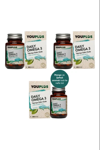 Youplus Omega 3 1000 Mg 30 Kapsül 3 Adet ürün görseli