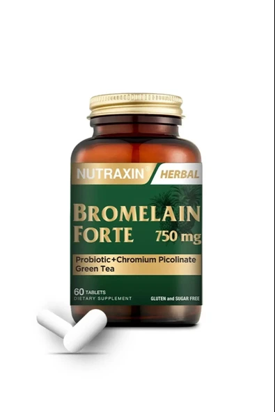 Nutraxin Bromelain Forte 60 Tablet 5 Adet - Resim 2