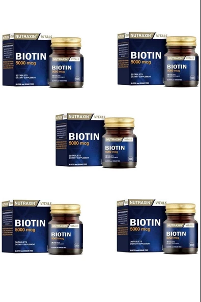 Nutraxin Biotin 5000 Mcg 30 Tablet 5 Adet ürün görseli