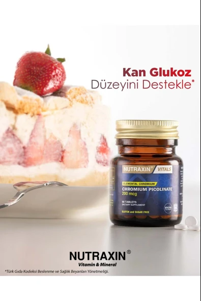 Nutraxin Chromium Picolinate 200 Mcg 90 Tablet 5 Adet - Resim 4