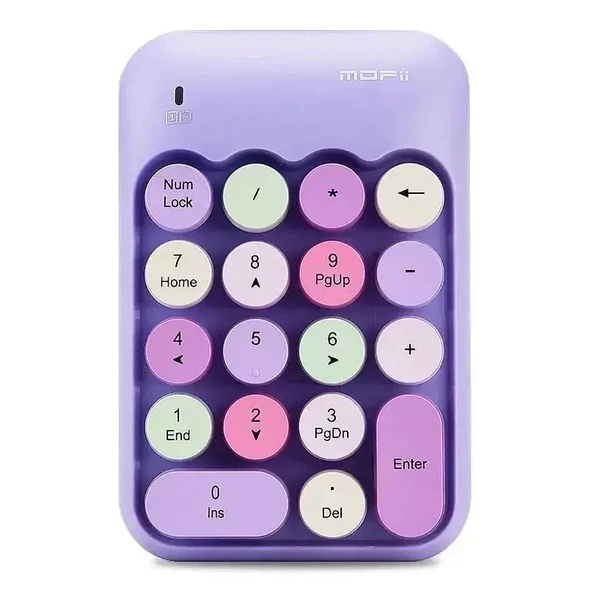 Renkli Daktilo Tarzı Vintage Kablosuz Wıreless Numeric Keypad 18 Tuşlu Sayısal Klavye Numpad - Resim 4