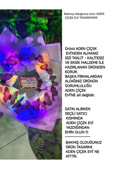 AYNALI KELEBEK BUKETİ ürün görseli