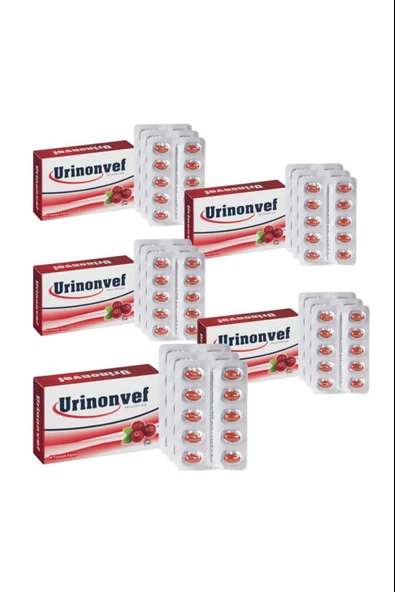 Urinonvef Cranberry 30 Yumuşak Kapsül 5 Adet ürün görseli