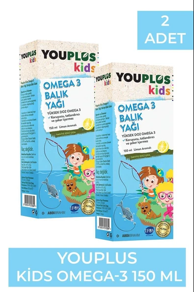 Youplus Kids Omega 3 150 ml Şurup 2 Adet ürün görseli