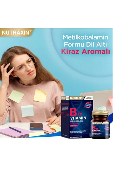 Nutraxin B12 Vitamin 1000mcg 60 Tablet 2 Adet - Resim 6
