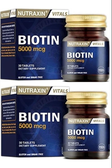 Nutraxin Biotin 5000 Mcg 30 Tablet 2 Adet ürün görseli