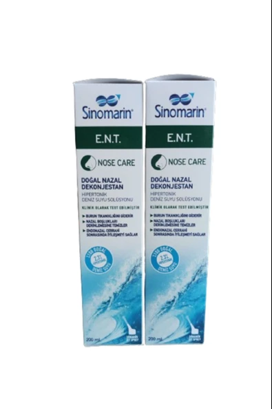 Sinomarin E.N.T. Deniz Suyu Burun Spreyi 200 ml 2 Adet ürün görseli