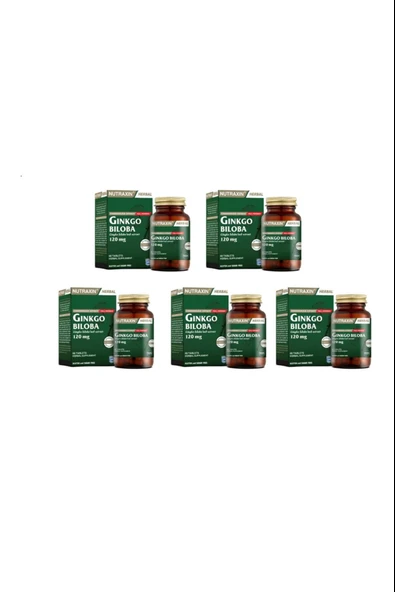Nutraxin Ginkgo Biloba 60 Kapsül 5 Adet ürün görseli