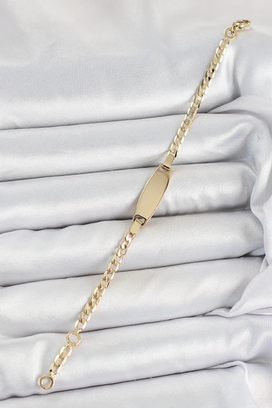 Pirinç Oval Model Gold Renk Xuping Bebek Künyesi - Resim 2