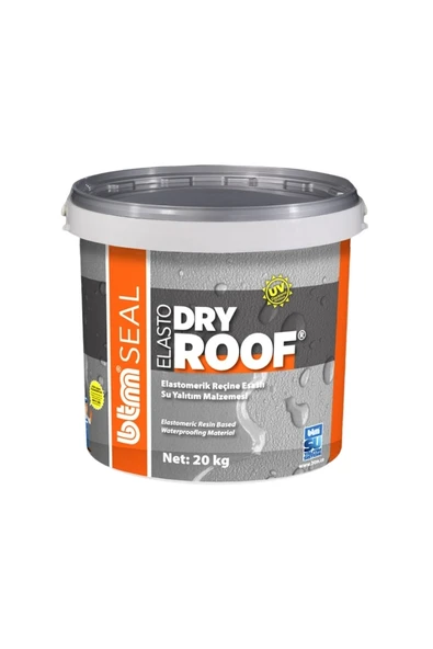 Seal Elasto Dry Roof Reçine Esaslı Su Yalıtım Malzemesi Gri 20 Kg - Resim 3