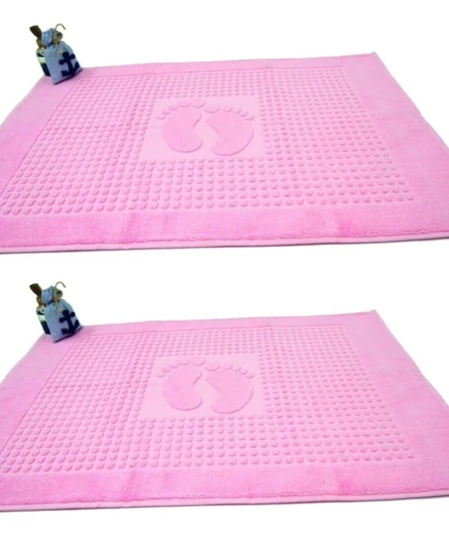 Özdilek 2li Winter Havlu Ayak İzli Paspas (50x70)-Pembe