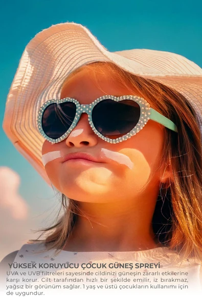 Dermokil Yüksek Koruyucu SPF 50 Çocuk Güneş Spreyi 200 ml - Resim 3