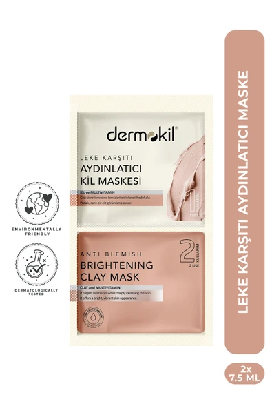 Dermokil Leke Karşıtı Aydınlatıcı Kil Maskesi 2* 7.5 ml ürün görseli 1