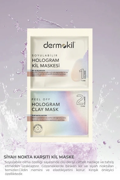 Dermokil Soyulabilir Hologram Kil Maskesi 2* 7.5 ml - Resim 3