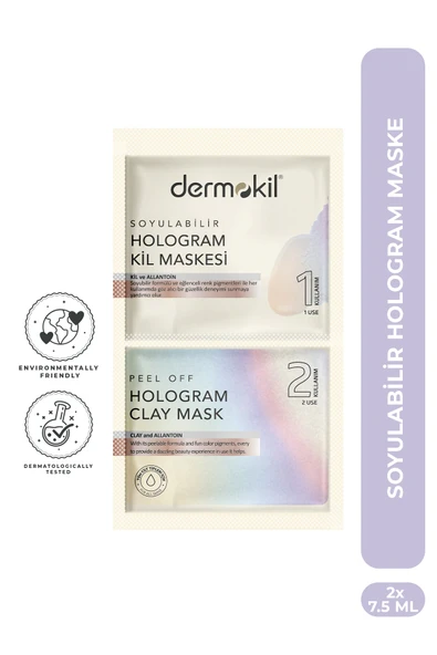 Dermokil Soyulabilir Hologram Kil Maskesi 2* 7.5 ml ürün görseli 1