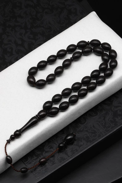Abanoz Ağacı Tesbih 7 x 10 mm Beyzi Kesim ürün görseli