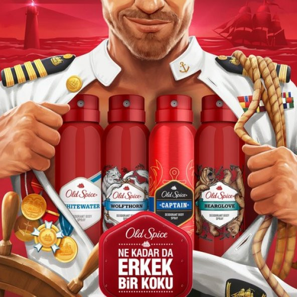 Old Spice Sprey Deodorant 150 ml Captain - 8