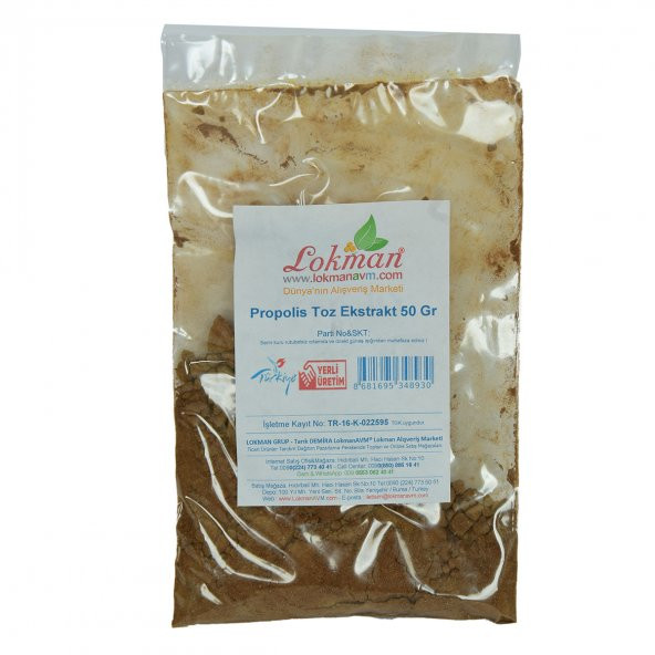 Propolis Ekstrakt Öğütülmüş Toz 50 Gr Paket - 2