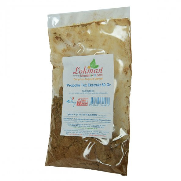 LokmanAVM Propolis Ekstrakt Öğütülmüş Toz 50 Gr Paket - 3