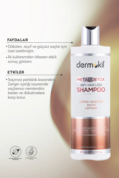 Dermokil Dökülme Karşıtı Şampuan (Biotin & Caffein) 390 ml - Resim 3