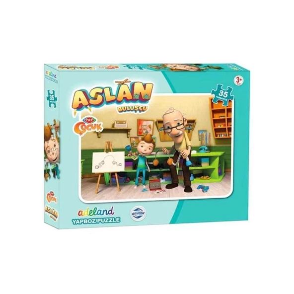 Adeland Trt Çocuk Aslan Kutulu Puzzle/Yapboz 35 Parça