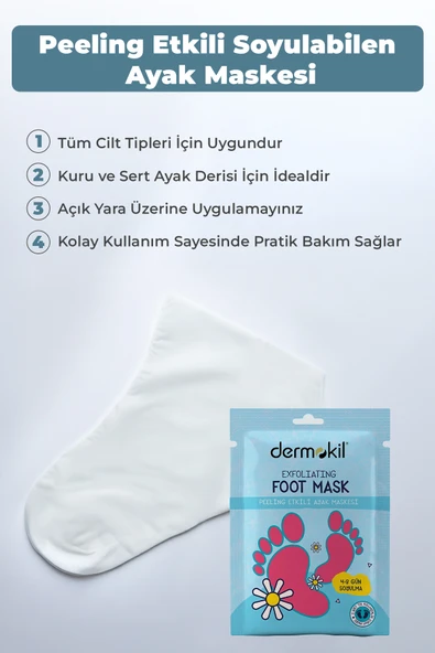 Dermokil Peeling Etkili (Soyulabilir) Ayak Maskesi 30 ml 2'li Set - Resim 3