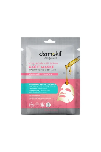 Dermokil Hyalüronik Asit Kağıt Yüz Maskesi- Nemlendirici 23 g - Resim 2