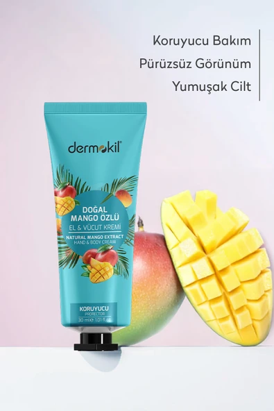 Dermokil Doğal Mango Özlü El ve Vücut Kremi 30 ml - Resim 2