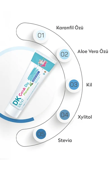 DKDENT Karanfil Özlü Çocuk Diş Macunu 50 ml - Resim 2