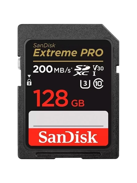 SanDisk Extreme Pro 128GB 200/90MB/s SDXC V30 UHS-I U3 Hafıza Kartı SDSDXXD-128G-GN4IN - Resim 2