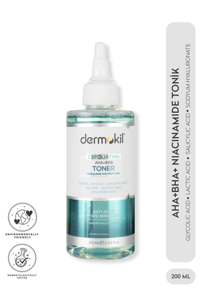 Dermokil Exfoliating HA + BHA Niacinamide Tonik 200 ml ürün görseli