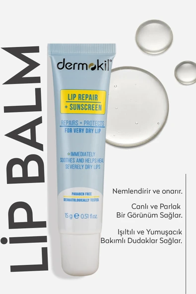 Dermokil Lip Balm (Repair & Sunscreen) 15 ml - Resim 4