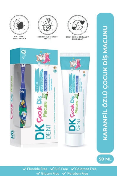 DKDENT Karanfil Özlü Çocuk Diş Macunu (Fırçalı) 50 ml ürün görseli 1
