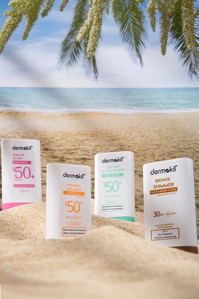 Dermokil Tone Up Glowy Sun Stick SPF 50+ Ton Eşitleyici Stick Güneş Koruyucu 20 g - Resim 5