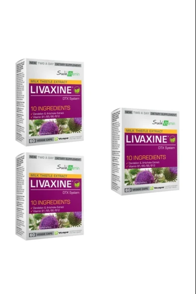 Suda Vitamin Livaxine Milk Thistle Extract 60 Kapsül 3 Adet ürün görseli