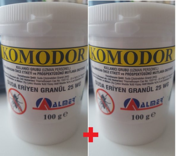 Komodor Suda Eriyen Granül 25 Wg Sinek Yemi 100 Gr X 2 Adet Skt 2023 yeni Ürün